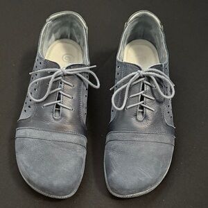 Women’s Lace-Up Loafers in Slate Blue